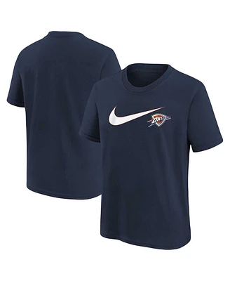 Big Boys Nike Navy Oklahoma City Thunder Swoosh T-shirt