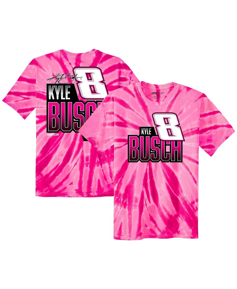 Big Girls Richard Childress Racing Team Collection Pink Kyle Busch Tie-Dye T-shirt