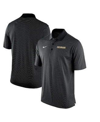 Men's Nike Black Colorado Buffaloes Stadium Stripe Performance Team Polo Shirt
