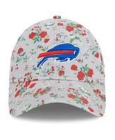 Girls Youth New Era Gray Buffalo Bills Bouquet 9TWENTY Adjustable Hat