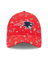 Women's New Era Red New England Patriots Floral 9TWENTY Adjustable Hat