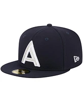 Men's New Era Navy Asheville Tourists Theme Nights Asheville Blues 59FIFTY Fitted Hat