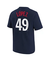 Big Boys Nike Pablo Lopez Navy Minnesota Twins Name and Number T-shirt