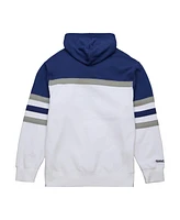 Men's Mitchell & Ness White, Blue Toronto Maple Leafs Head Coach Pullover Hoodie