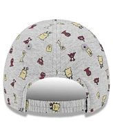 Toddler Boys and Girls New Era Heather Gray Florida State Seminoles Allover Print Critter 9FORTY Flex Hat