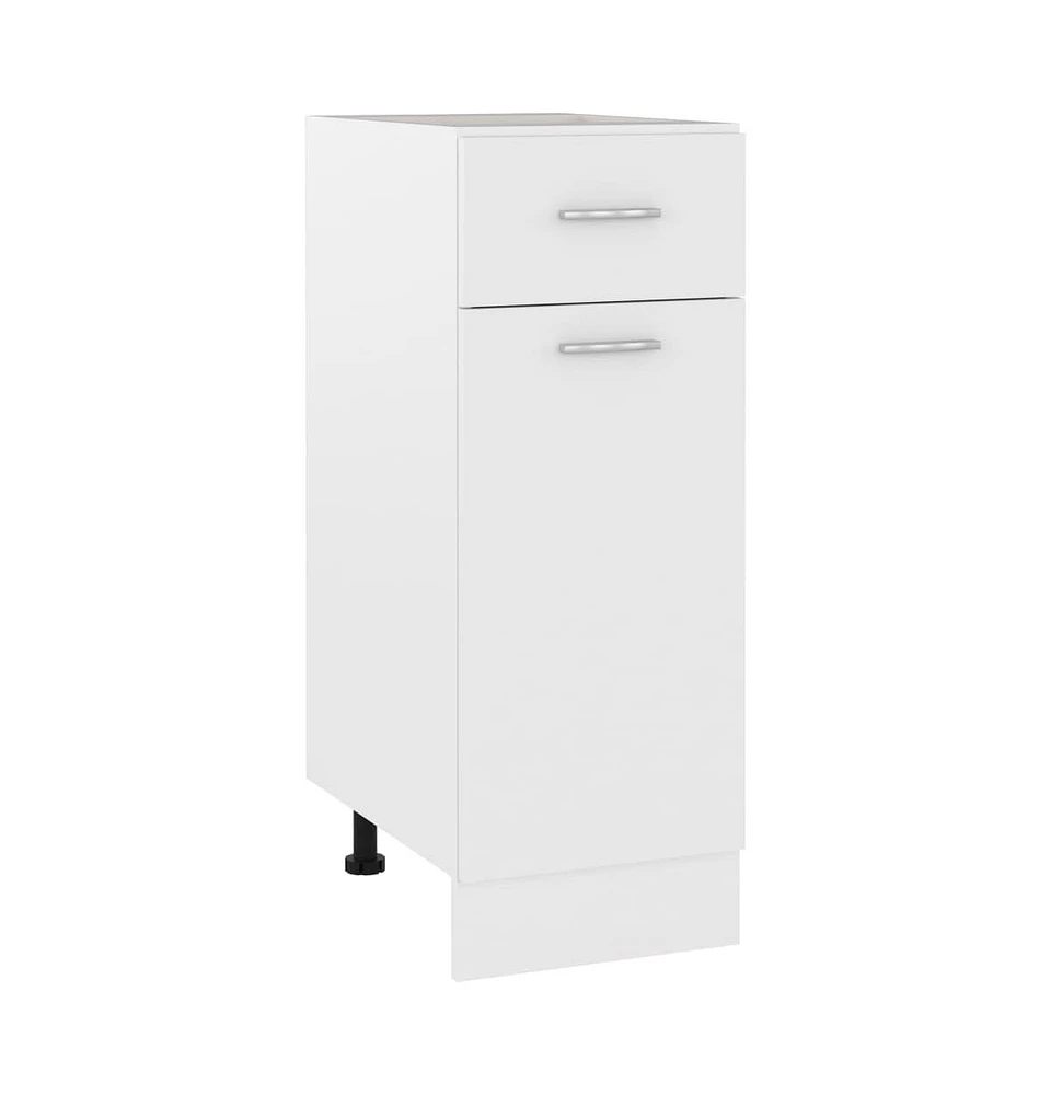 Drawer Bottom Cabinet White 11.8"x18.1"x32.1" Engineered Wood