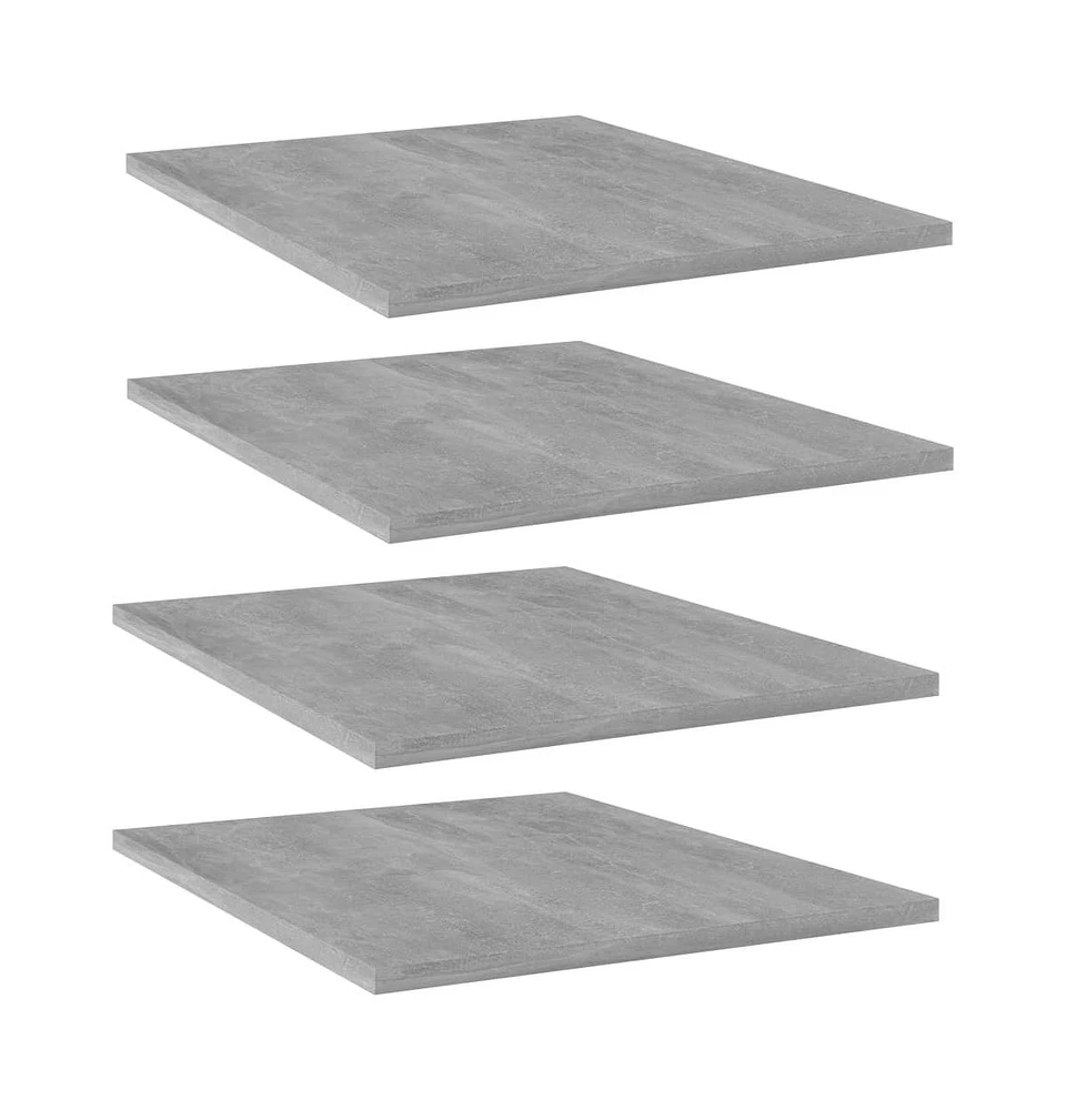 Bookshelf Boards pcs Concrete Gray 15.7"x19.7"x0.6" Engineered Wood