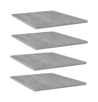 Bookshelf Boards 4 pcs Concrete Gray 15.7"x19.7"x0.6" Engineered Wood