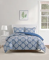 Sunham Danica Blue 3-Pc. Comforter Set, Exclusively at Macy's