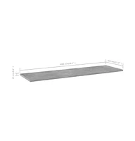 Bookshelf Boards pcs Concrete Gray 39."x11.8"x0.6" Engineered Wood