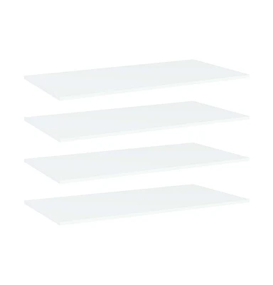 Bookshelf Boards 4 pcs White 39.4"x19.7"x0.6" Engineered Wood