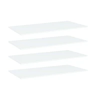 Bookshelf Boards 4 pcs White 39.4"x19.7"x0.6" Engineered Wood