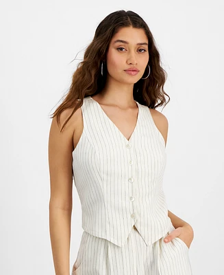 And Now This Women's Linen-Blend Vest, Created for Macy's