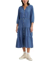 Levi's Women's Cecile Tiered 3/4-Sleeve Midi Dress