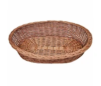 vidaXL Willow Dog Basket/Pet Bed Natural 35.4"