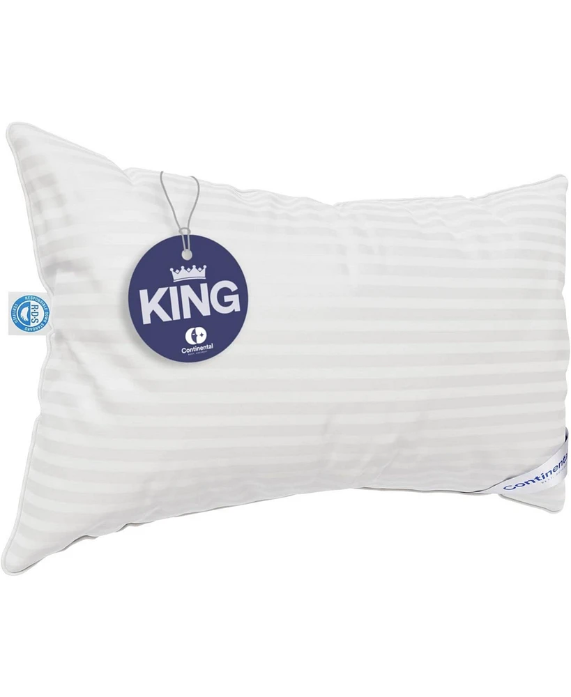Continental Bedding Firm Comfort with 700 Fill Power - King Size Pack of 1