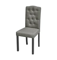Dining Chairs 4 pcs Gray Fabric