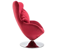 Swivel Egg Chair with Cushion Red Velvet