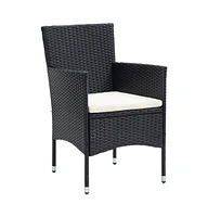 Patio Dining Chairs 4 pcs Poly Rattan