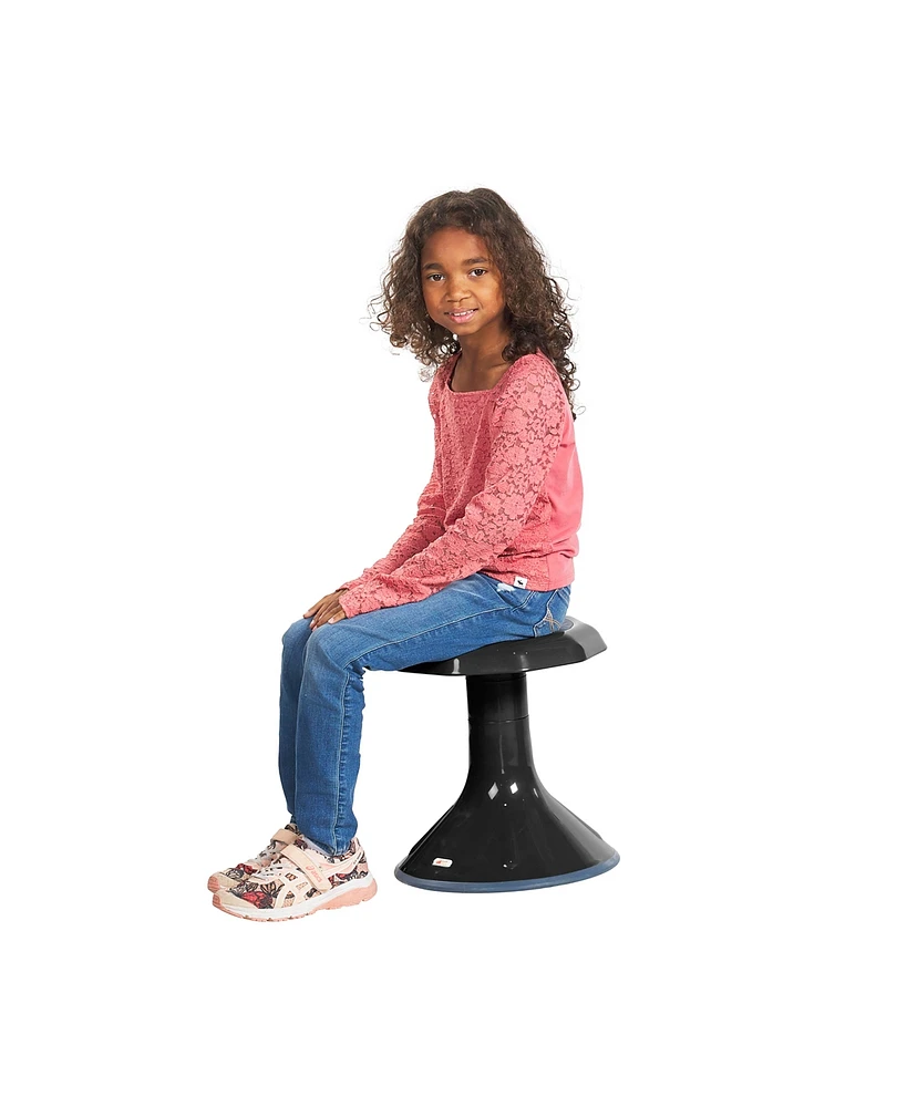 ECR4Kids Ace Active Core Engagement Wobble Stool, 15-Inch Seat Height, Grey