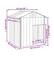 Dog House with Roof Anthracite 46.1"x40.6"x48.4" Galvanized Steel