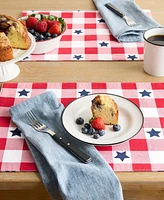 Martha Stewart Americana Stars Gingham Placemat 13" x 17.5", 4 Pk