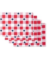 Martha Stewart Americana Stars Gingham Placemat 13" x 17.5", 4 Pk