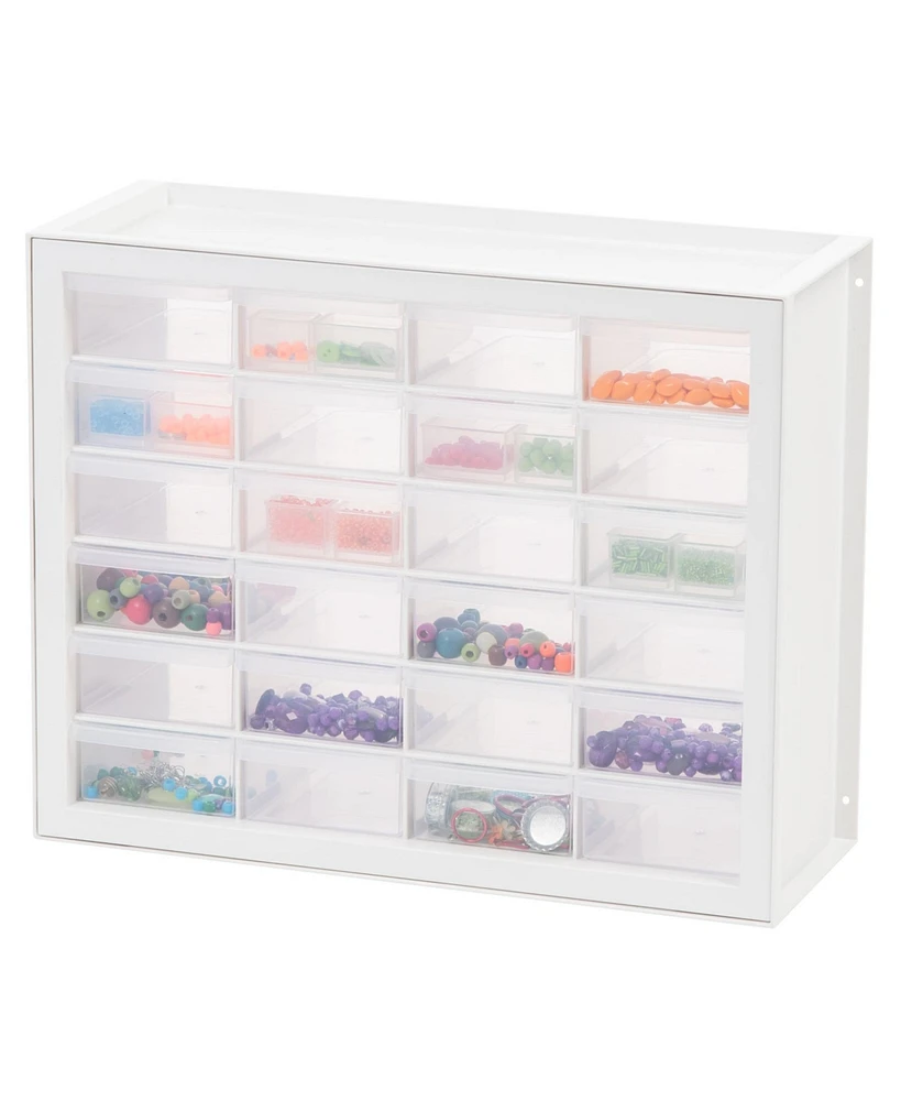 Iris 24 Drawer Sewing and Craft Parts Cabinet, White