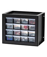 Iris Usa 16 Drawer Small Parts and Hardware Organize Cabinet, Black