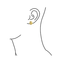 Bling Jewelry Simple Basic Button Style Half Round Ball Dome Clip On Earrings Non Pierced Ears Gold Plated Sterling Silver Alloy