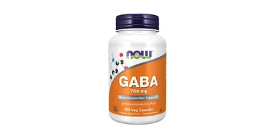 Now Foods Gaba, 750 mg, 100 Vcaps