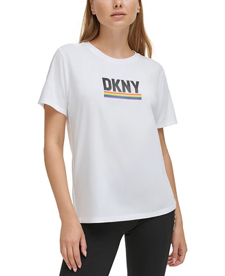 Dkny Sport Women's Rainbow Pride Crewneck T-Shirt