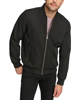 Calvin Klein Men's Solid-Color Zipper Flight Jacket