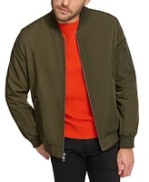 Calvin Klein Men's Solid-Color Zipper Flight Jacket
