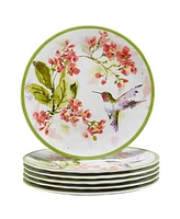 Certified International Hummingbirds Set of 6 Salad Plate 9", Service For 6