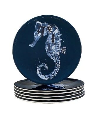Certified International Sea Life Set of 6 Salad Plate 9", Service For 6