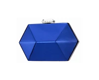 Nina Geometric Mirror Metallic Patent Minaudiere Handbag
