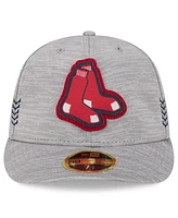 Men's New Era Gray Boston Red Sox 2024 Clubhouse Low Profile 59FIFTY Fitted Hat