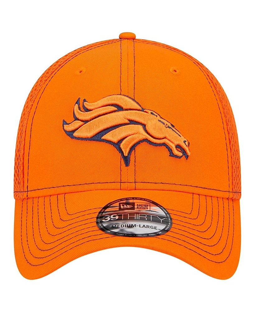 Men's New Era Orange Denver Broncos Team Neo Pop 39THIRTY Flex Hat