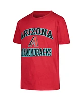 Big Boys Fanatics Red Arizona Diamondbacks Heart & Soul T-shirt