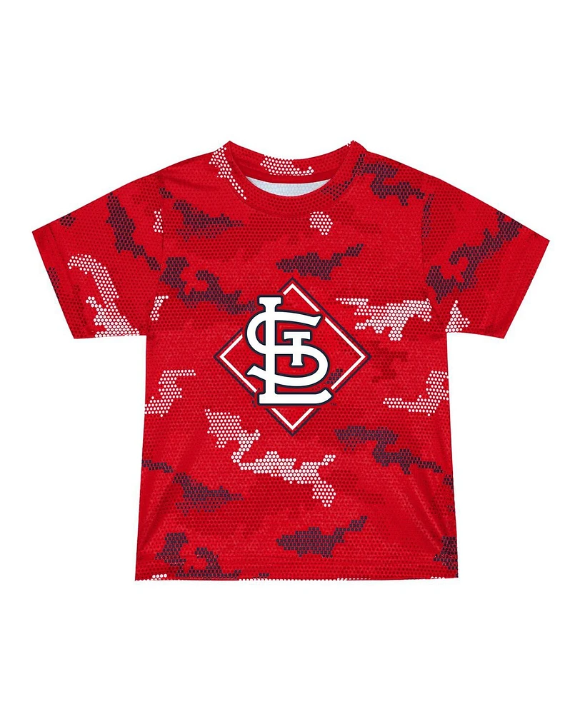 Toddler Boys and Girls Fanatics Red St. Louis Cardinals Field Ball T-shirt Shorts Set