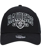 Youth Boys and Girls New Era Black Las Vegas Raiders Outline 9FORTY Adjustable Hat