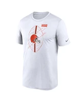 Men's Nike White Cleveland Browns Icon Legend Performance T-shirt