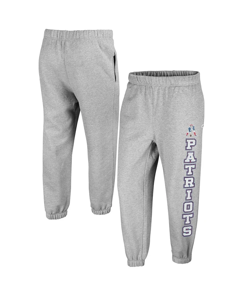 Women's '47 Brand Gray Distressed New England Patriots Double Pro Harper Jogger Sweatpants