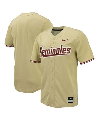 Men's Nike Gold Florida State Seminoles Replica Full-Button Baseball Jersey