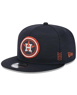 Men's New Era Navy Houston Astros 2024 Clubhouse 9FIFTY Snapback Hat