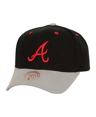 Men's Mitchell & Ness Black Atlanta Braves Bred Pro Adjustable Hat