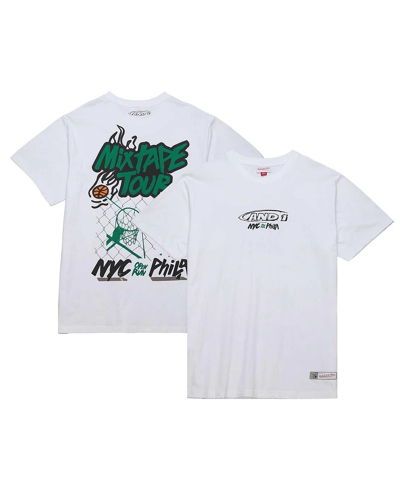 Men's Mitchell & Ness White AND1 Mixtape Tour T-shirt