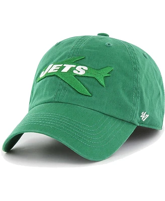 Men's '47 Brand Kelly Green Distressed New York Jets Gridiron Classics Franchise Legacy Fitted Hat