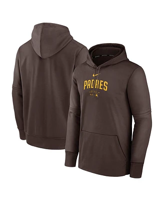 Men's Nike Brown San Diego Padres Authentic Collection Practice Performance Pullover Hoodie